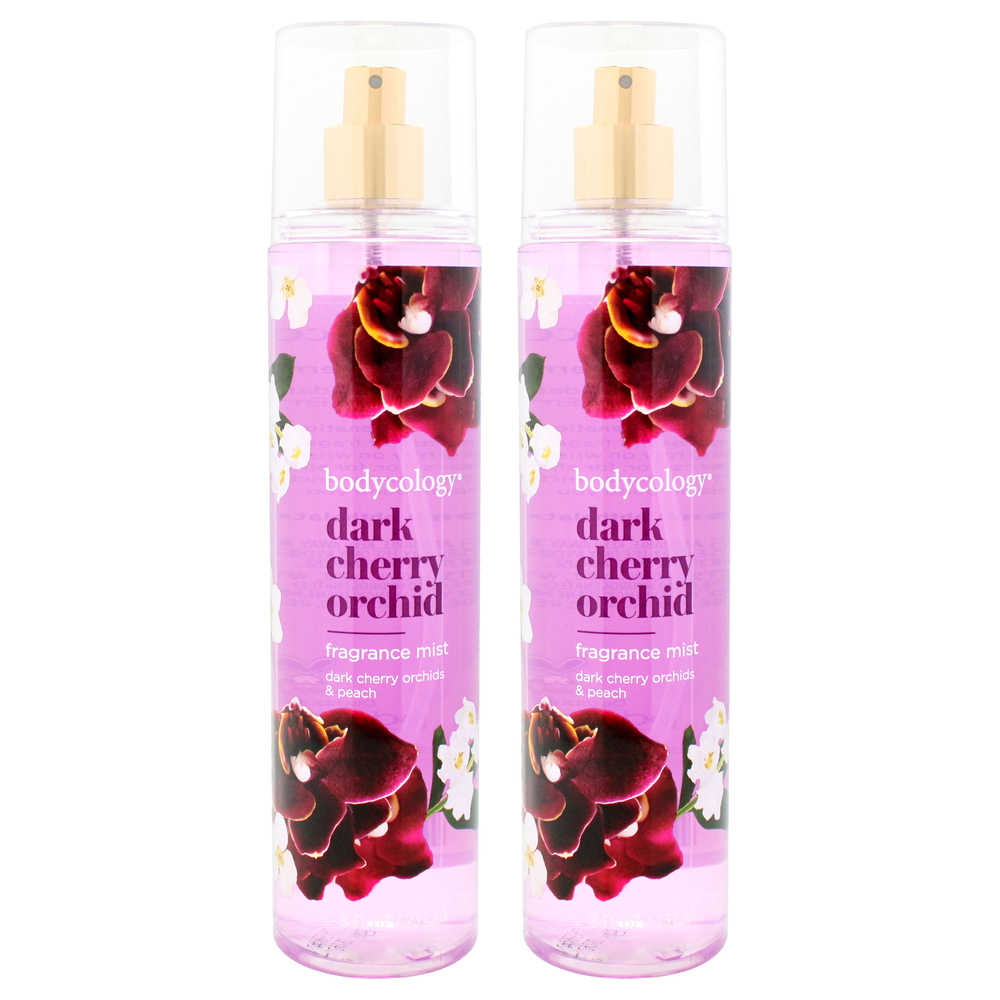 Dark Cherry Orchid by Bodycology for Women - 8 oz Fragrance Mist - Pack of 2